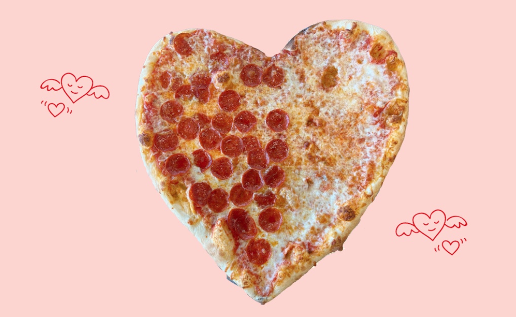 VALENTINE’S DAY HEART SHAPED PIZZA SPECIAL